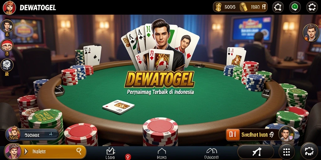 Tangkapan layar DEWATOGEL menampilkan gameplay Poker yang mendebarkan.