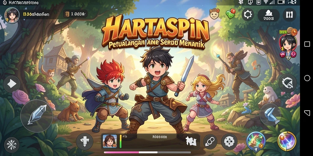 Tampilan menawan dari gameplay HARTASPIN yang penuh aksi.