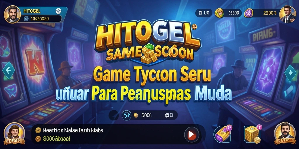Screenshot gameplay HITOGEL menampilkan pengelolaan bisnis yang menarik.
