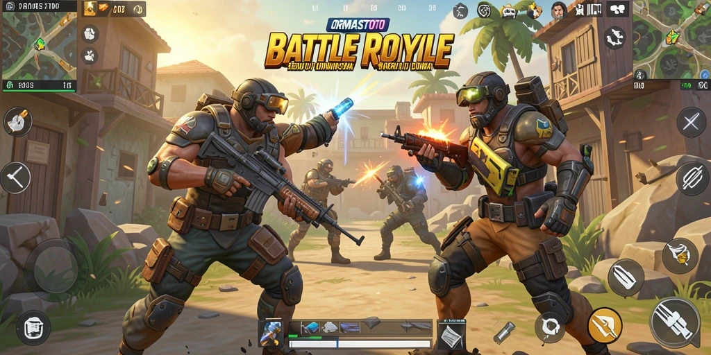 Tampilan gameplay seru ORMASTOTO di arena pertarungan.