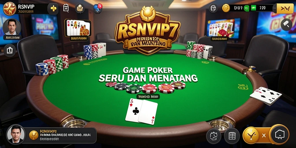 Tampilan gameplay RSNVIP7 yang mengasyikkan saat bermain Poker.