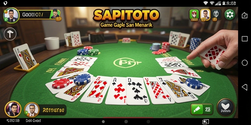 Tampilan gameplay SAPITOTO yang seru dengan elemen Gaple.