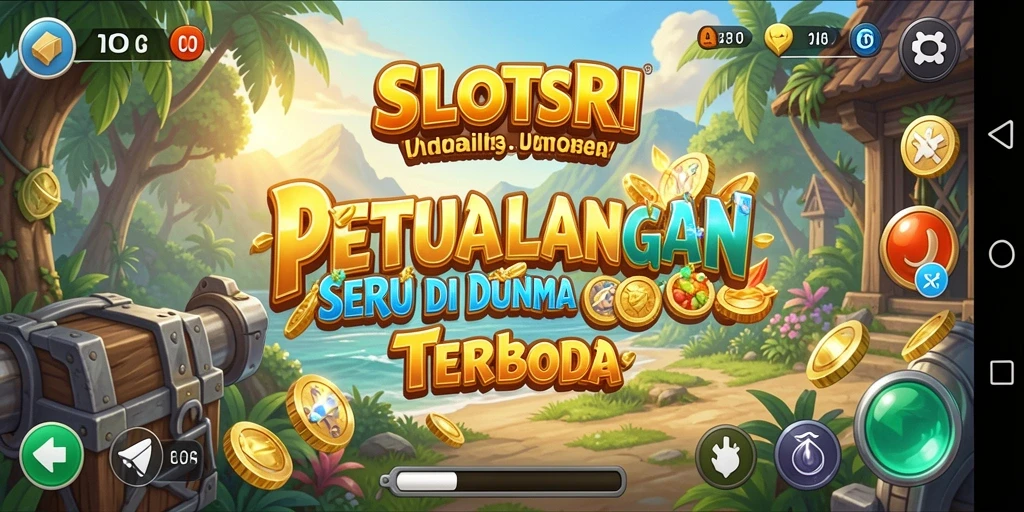 Tampilan gameplay SLOTSRI yang menampilkan petualangan dunia terbuka.