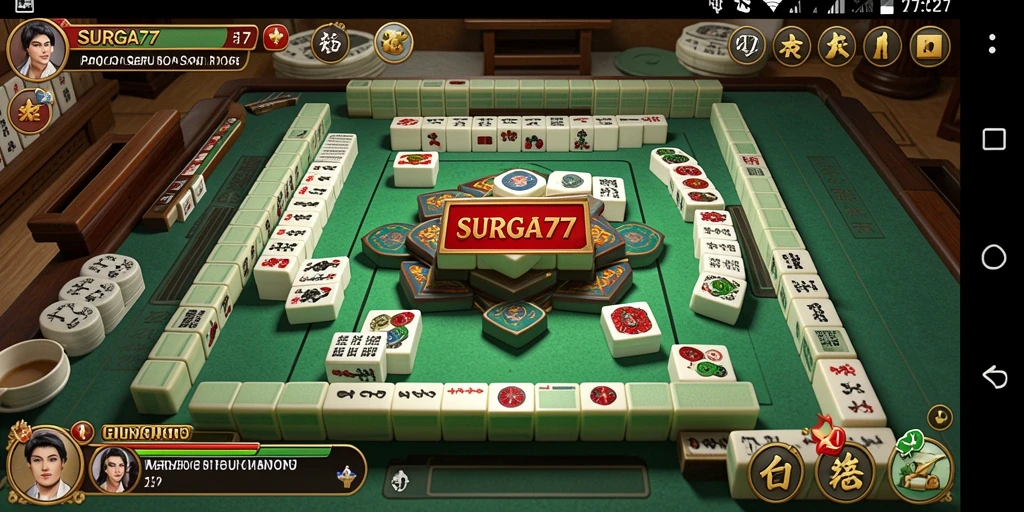 Tampilan menarik dari gameplay Mahjong di SURGA77.